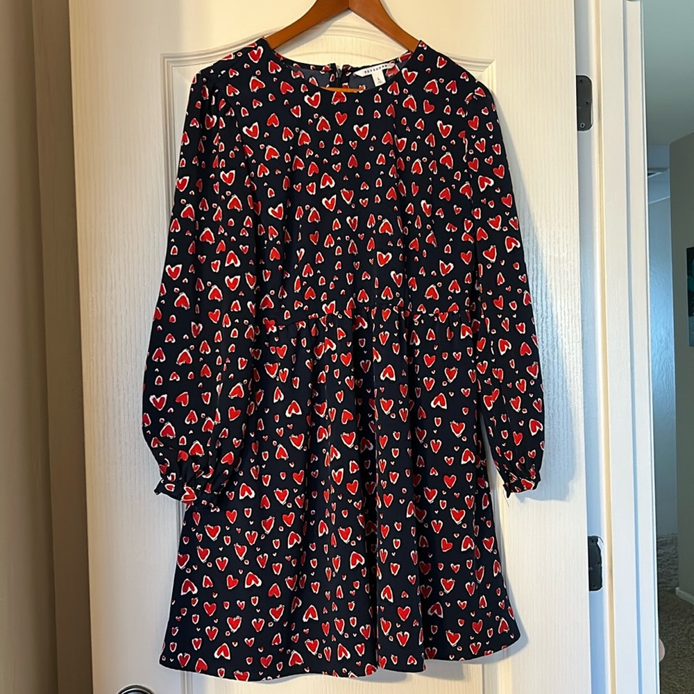 Pop Sugar Navy Dress w/ Red & White Hearts